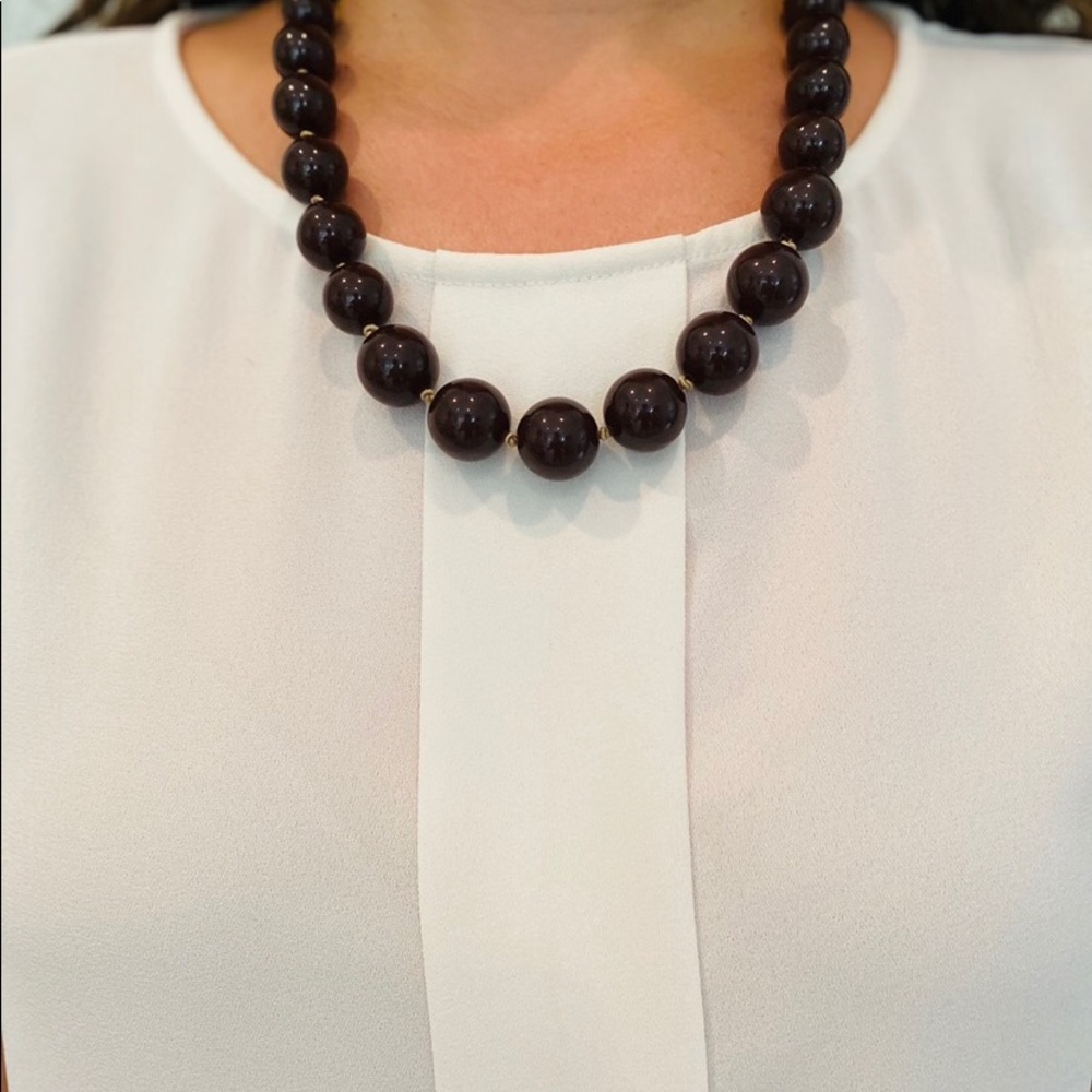 Beautiful black bead necklace - Picture 2 of 4
